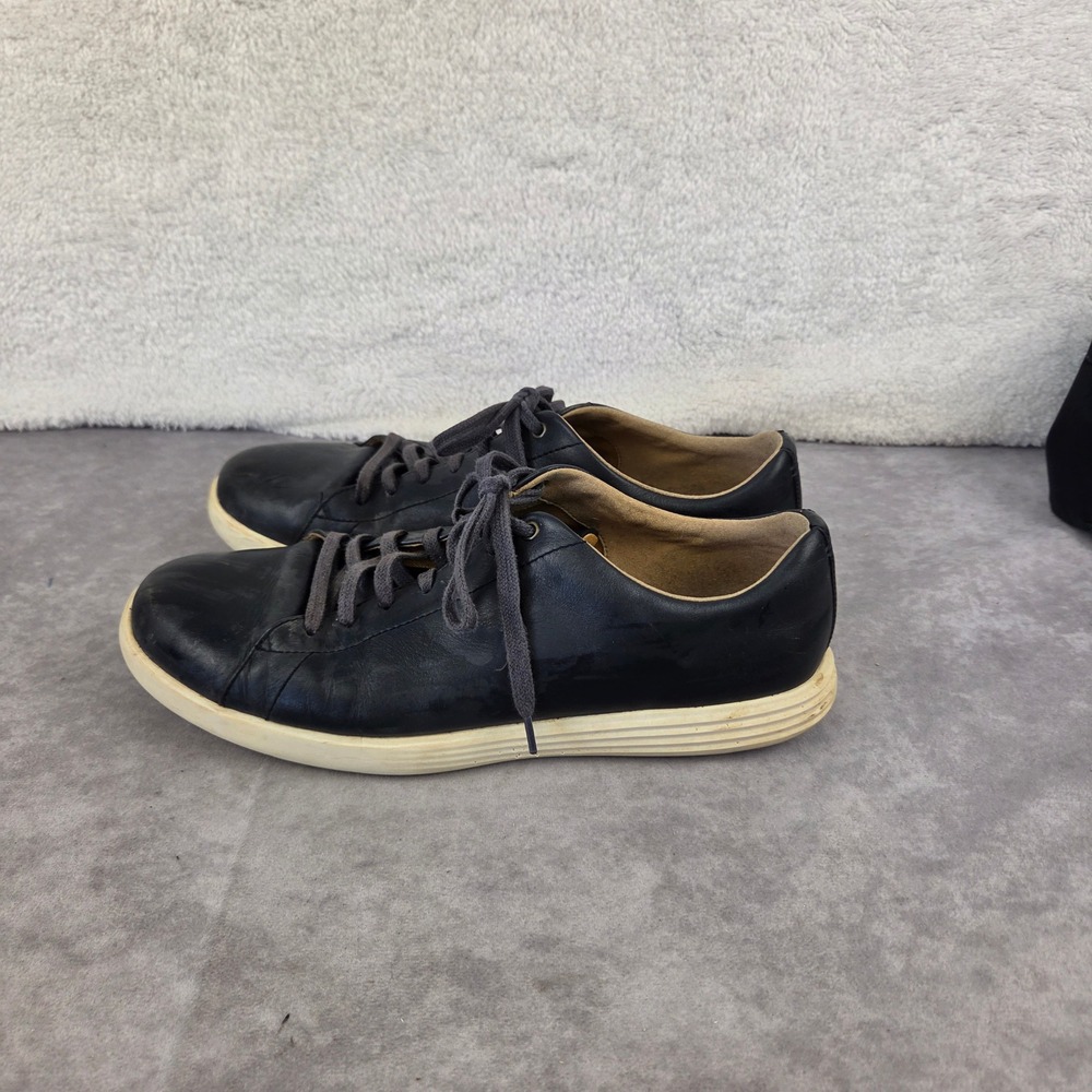 Cole Haan Grand Crosscourt II Navy Blue Leather Low Top Sneakers Mens 10